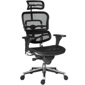 Scaun ergonomic Ergohuman cu baza aluminiu, mesh, mecanism autoajustare SYN, garantie 5 ani