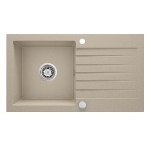 Chiuveta bucatarie granit Deante Zorba ZQZ_7113, finisaj bej mat, 760X440X160 mm, accesorii incluse