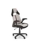 Scaun birou copii HM Bloom Gri-Negru, structura polipropilena, tapiterie mesh