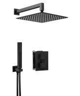 Set de dus incastrat Deante Therm Negru BXYZNEAT cu box termostatic