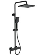 Coloana dus neagra Deante Anemon NAC_N1BZ cu baterie amestecatoare laterala si montaj pe perete