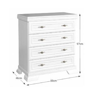 Comoda VM2 din PAL alb antichizat 88x46x97 cm