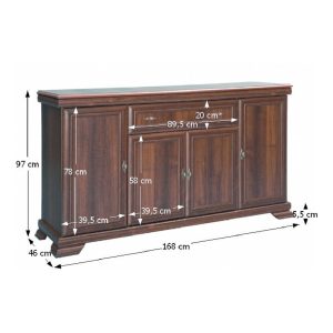 Comoda living VM4 din PAL nuanta nuc 168x97x46 cm