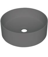 Lavoar baie rotund din granit antracit metalic Deante Silia CQS_TU4S 36X12 cm, montaj pe blat