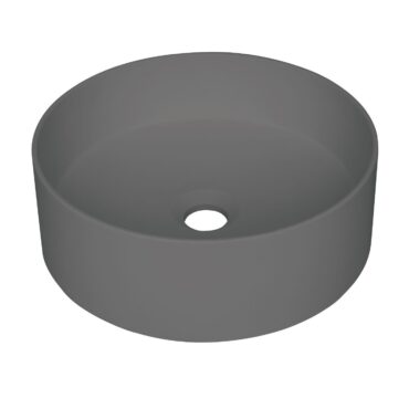 Lavoar baie rotund din granit antracit metalic Deante Silia CQS_TU4S 36X12 cm, montaj pe blat