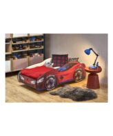 Pat pentru copii HM Spidercar 150x74x54 cm, structura din PAL si saltea inclusa