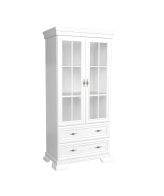 Vitrina living VMW2 din PAL alb antichizat 88x40x193 cm