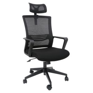 Scaun ergonomic Paris H negru baza nylon si tapiterie mesh
