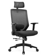 Scaun birou NICE H cu tetiera reglabila si sezut culisant, tapiterie mesh, maxim 120 kg