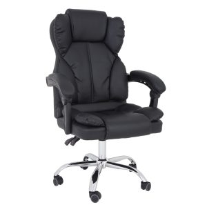 Scaun directorial PARMA cu baza din metal cromat si tapiterie piele ecologica