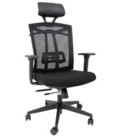 Scaun ergonomic KOBE H negru cu baza nylon si tapiterie mesh, maxim 120 kg