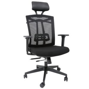Scaun ergonomic KOBE H negru cu baza nylon si tapiterie mesh, maxim 120 kg