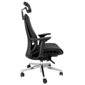 Scaun ergonomic LYON LUX cu reglaje multiple, baza aluminiu si tapiterie mesh, maxim 120 kg