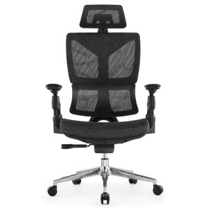 Scaun ergonomic NANTES cu reglaje multiple, baza aluminiu si tapiterie mesh, maxim 120 kg