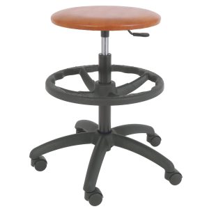 Scaun laborator rotativ cu inaltime reglabila si sprijin pentru picioare, tapiterie diverse culori