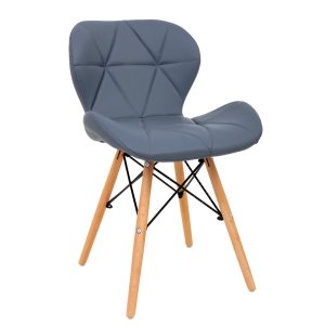 Scaun living Eliza cu structura lemn si tapiterie piele sintetica de diferite culori