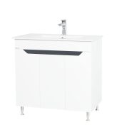 Set lavoar cu masca GN0561 80X46X81 cm, 2 usi, alb cu antracit