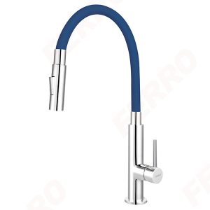 Baterie bucătărie flexibilă albastră Zumba Slim 2F