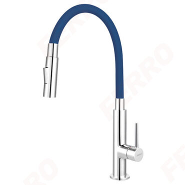 Baterie bucătărie flexibilă albastră Zumba Slim 2F