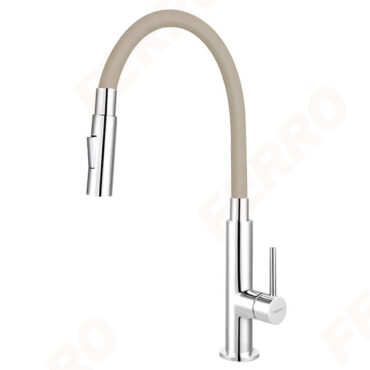 Baterie bucătărie flexibilă bej Zumba Slim 2F