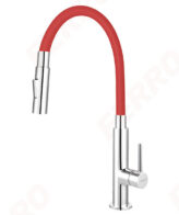 Baterie bucătărie flexibilă roșu Ferro Zumba Slim 2F