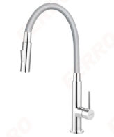 Baterie bucătărie flexibilă gri Zumba Slim 2F