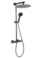 Coloana dus Ferro Trevi NP75-TRV7U-BL cu baterie termostatata finisaj negru