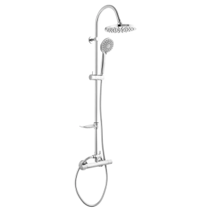 Coloana dus Ferro Trinity NP71-TRM7U cu baterie termostatata si 2 capete dus, finisaj crom