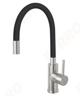 Baterie bucatarie flexibila Ferro Zumba Inox-negru BZA4BSS
