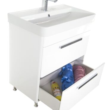 Set Lavoar cu Masca din MDF BR1501, 80x44x85 cm, 2 sertare