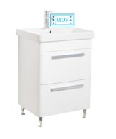 Set Lavoar cu Masca din MDF cu 2 sertare BR2501, 60x45x81 cm