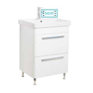 Set Lavoar cu Masca din MDF cu 2 sertare BR2501, 60x45x81 cm