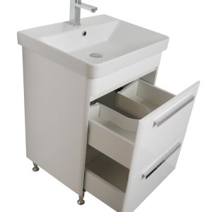 Set Lavoar cu Masca din MDF BR2501,60x45x81 cm, 2 sertare