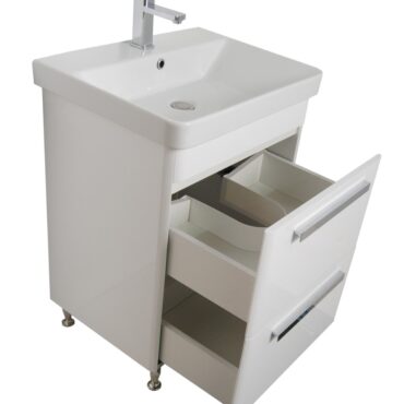 Set Lavoar cu Masca din MDF BR2501,60x45x81 cm, 2 sertare