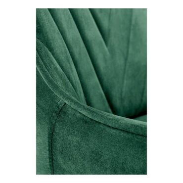 Scaun birou copii HM Rico verde, structura metal cromat, tapiterie stofa tip catifea