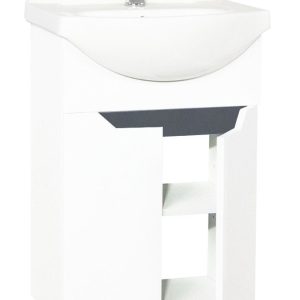 Set lavoar cu masca cu usi GN0501 55X45X81 cm, alb cu antracit