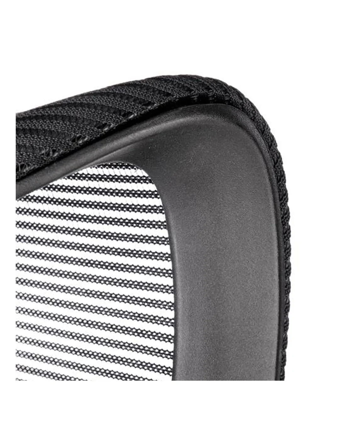 Scaun birou negru HM Loreto cu tapiterie de stofa si mesh, baza polipropilena, cotiere fixe, max 100 kg