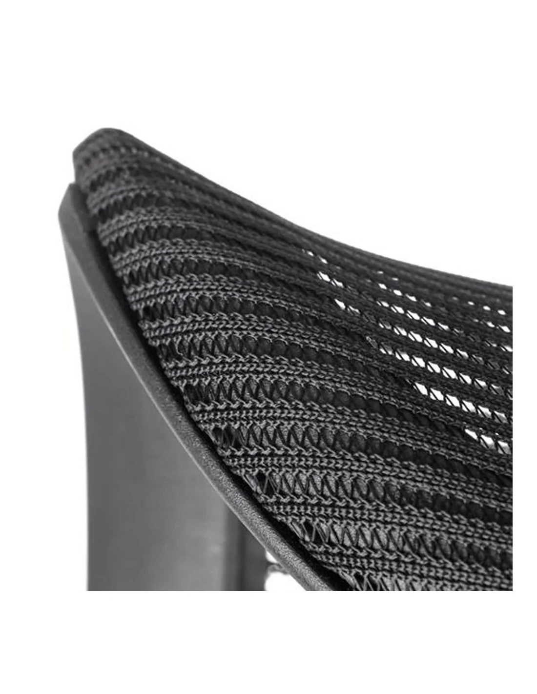 Scaun birou negru HM Loreto cu tapiterie de stofa si mesh, baza polipropilena, cotiere fixe, max 100 kg