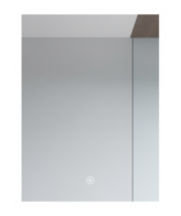 Oglindă baie dreptunghiulară Uranus 60x80 cm cu iluminare LED frontală și buton touch