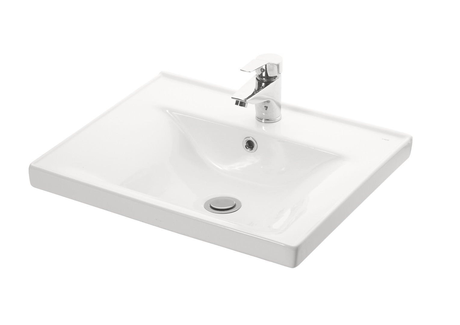 Set lavoar si masca GN7561 60x45x82 cm, 2 usi, alb-antracit, montaj pe pardoseala