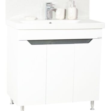 Set lavoar si masca GN7561 80x46x82 cm, 3 usi, montaj pe pardoseala