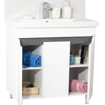 Set lavoar si masca GN7561 80x46x82 cm, 3 usi, montaj pe pardoseala